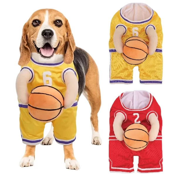 Dog Basketball Player Costume with Ball