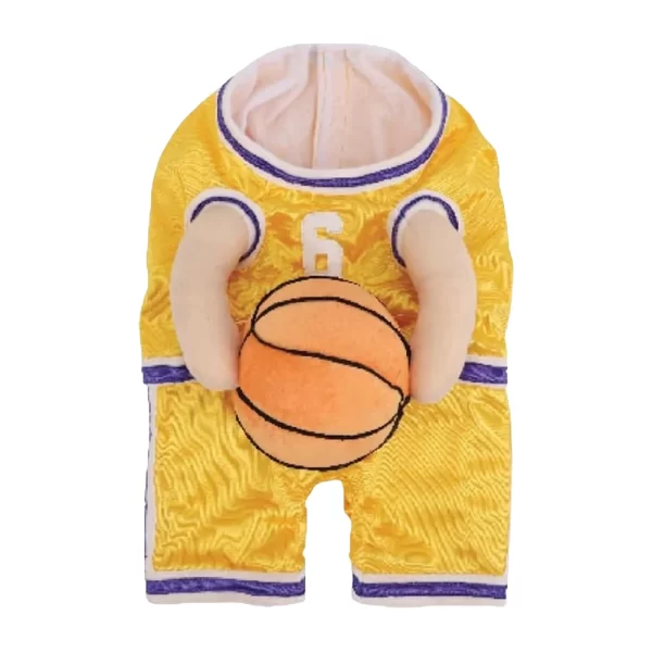 Dog Basketball Player Costume with Ball - Image 8